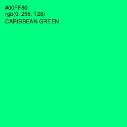 #00FF80 - Caribbean Green Color Image